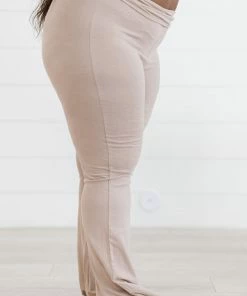 Trendsi Apparel Keep It Up Flare Yoga Pants In Ash Mocha