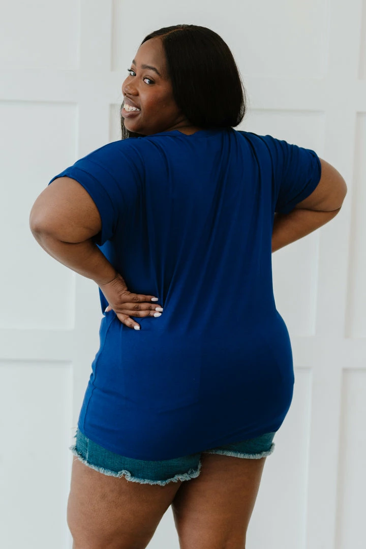 Trendsi Tee Shirt Weather Pocketed Tee In Fuchsia & Navy Apparel 13 Trendsi Tee Shirt Weather Pocketed Tee In Fuchsia & Navy Apparel