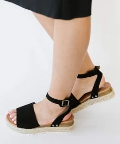 Trendsi Every Step Espadrille Platform Sandal In Black