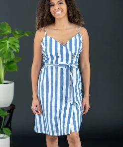 Trendsi Apparel Never Let Go Striped Sleeveless Dress