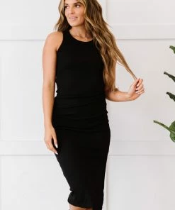 Trendsi Racerback Ribbed Dress Dresses + Skirts + Jumpsuits
