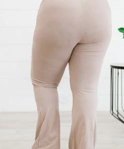 Trendsi Apparel Keep It Up Flare Yoga Pants In Ash Mocha