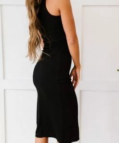 Trendsi Racerback Ribbed Dress Dresses + Skirts + Jumpsuits