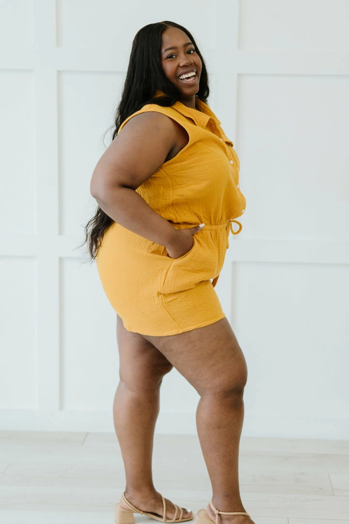 Trendsi My Love Run Button-Up Romper Apparel 12 Trendsi My Love Run Button-Up Romper Apparel