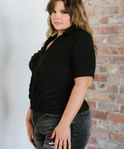 Trendsi I'm All Yours Ruched V-Neck Top 26 Trendsi I'm All Yours Ruched V-Neck Top