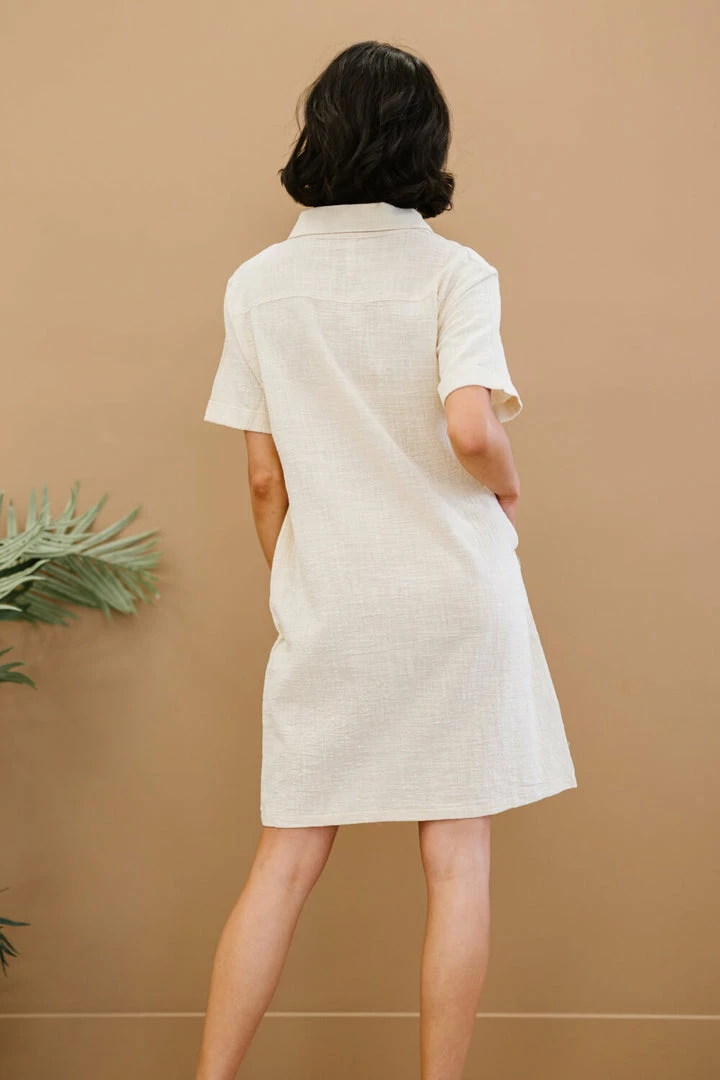 Trendsi Dresses + Skirts + Jumpsuits Iconic Scene Gauze Half Button Dress 6 Trendsi Dresses + Skirts + Jumpsuits Iconic Scene Gauze Half Button Dress