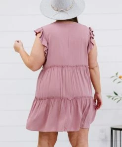 Trendsi Call Me Later Tiered Mini Dress In Light Rose 20 Trendsi Call Me Later Tiered Mini Dress In Light Rose