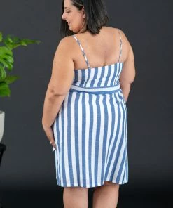 Trendsi Apparel Never Let Go Striped Sleeveless Dress