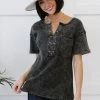 Trendsi Mineral Washed Thermal Knit Top