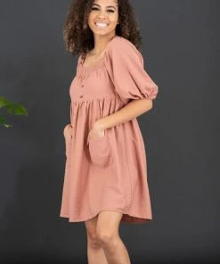 Trendsi I Promise Puff Sleeve Dress Apparel