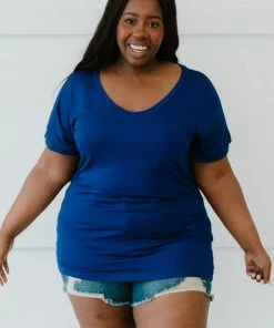 Trendsi Tee Shirt Weather Pocketed Tee In Fuchsia & Navy Apparel 33 Trendsi Tee Shirt Weather Pocketed Tee In Fuchsia & Navy Apparel