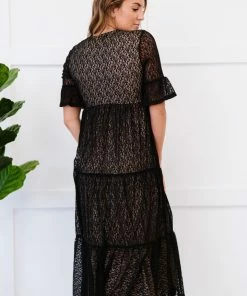 Trendsi XOXO Lace Overlay Midi Dress