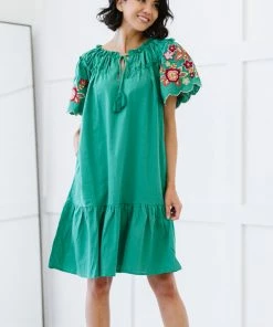 Trendsi Flowers For You Embroidered Dress In Green 14 Trendsi Flowers For You Embroidered Dress In Green