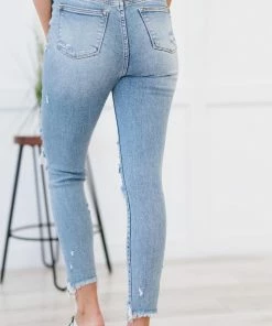 Trendsi Judy Blue Beth High-Rise Distressed Skinny Jeans Apparel