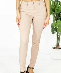 Trendsi YMI Jeanswear Kate Hyper-Stretch Mid-Rise Skinny Jeans In Rose