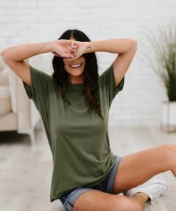 Trendsi Apparel Rollercoaster Vibes Tee In Ash Olive 18 Trendsi Apparel Rollercoaster Vibes Tee In Ash Olive