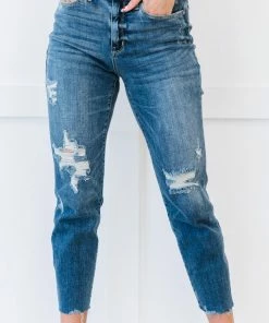 Trendsi Judy Blue Rachel High Rise Distressed Skinny Jeans