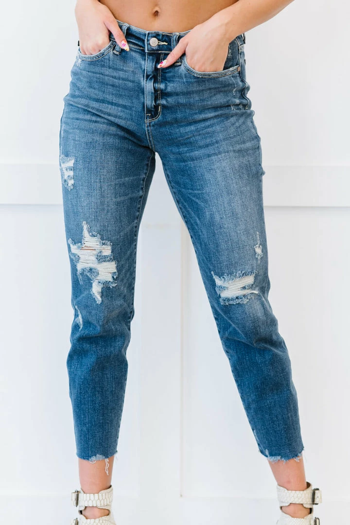 Trendsi Judy Blue Rachel High Rise Distressed Skinny Jeans 2 Trendsi Judy Blue Rachel High Rise Distressed Skinny Jeans
