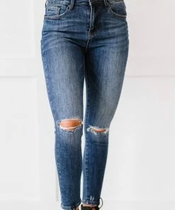 Trendsi RISEN Amber High-Waisted Distressed Skinny Jeans Apparel