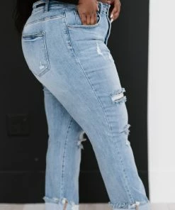 Trendsi Taking It Easy Distressed Straight Leg Jeans Apparel