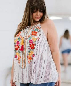 Trendsi Serenade Me Embroidered Sleeveless Blouse (GHG-S) GHG- Shop Singles