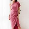Trendsi Apparel Mulberry One-Shoulder Dress