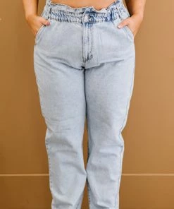 Trendsi Megan Paperbag Waist Barrel Jean Apparel