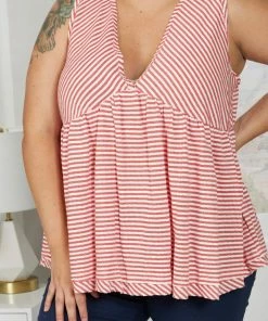 Trendsi Carnival Nights Striped Sleeveless Top Apparel