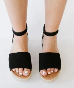 Trendsi Every Step Espadrille Platform Sandal In Black