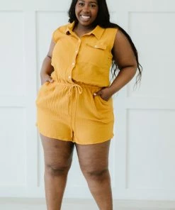 Trendsi My Love Run Button-Up Romper Apparel 25 Trendsi My Love Run Button-Up Romper Apparel