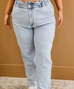 Trendsi Megan Paperbag Waist Barrel Jean Apparel