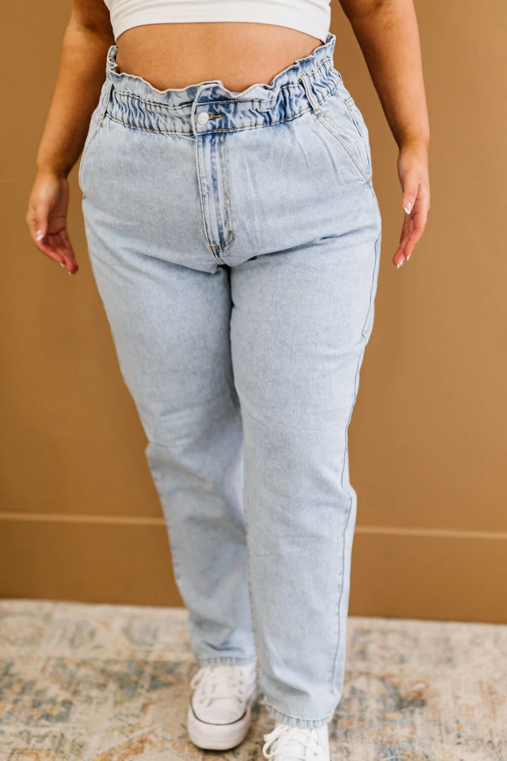 Trendsi Megan Paperbag Waist Barrel Jean Apparel 2 Trendsi Megan Paperbag Waist Barrel Jean Apparel