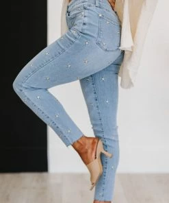 Trendsi Judy Blue All The Stars Embroidered Skinny Jeans Apparel 28 Trendsi Judy Blue All The Stars Embroidered Skinny Jeans Apparel