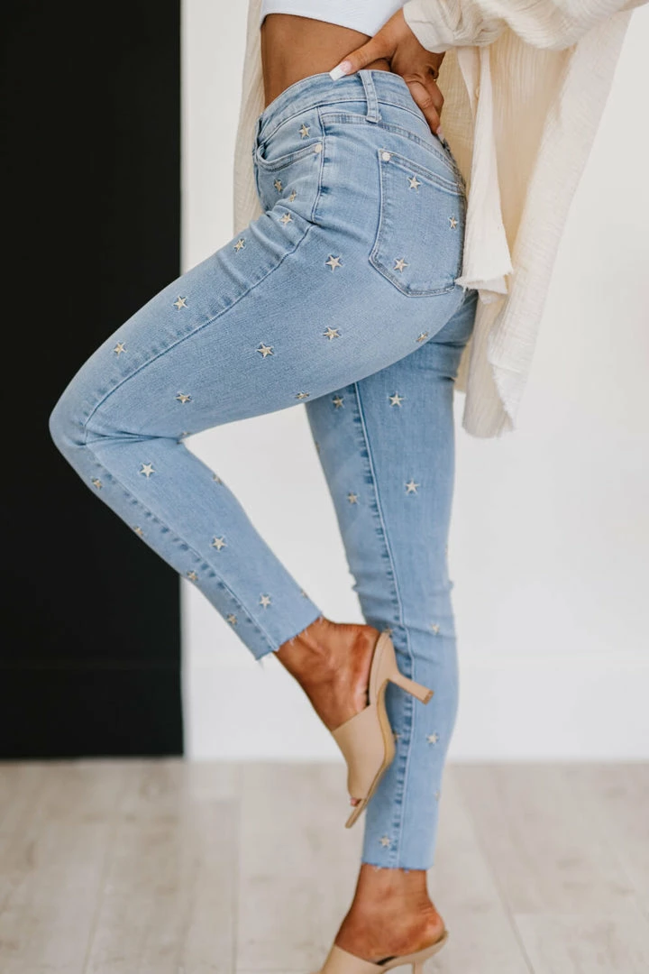 Trendsi Judy Blue All The Stars Embroidered Skinny Jeans Apparel 13 Trendsi Judy Blue All The Stars Embroidered Skinny Jeans Apparel