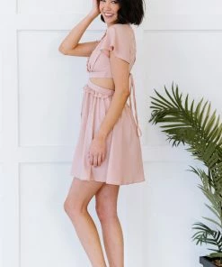 Trendsi All Dressed Up Lace-Up Mini Dress