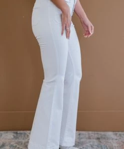 Trendsi White Button Fly Flare Jeans 7 Trendsi White Button Fly Flare Jeans