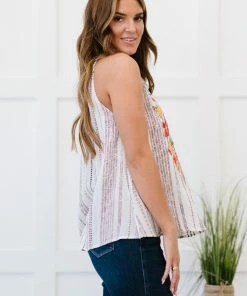 Trendsi Serenade Me Embroidered Sleeveless Blouse