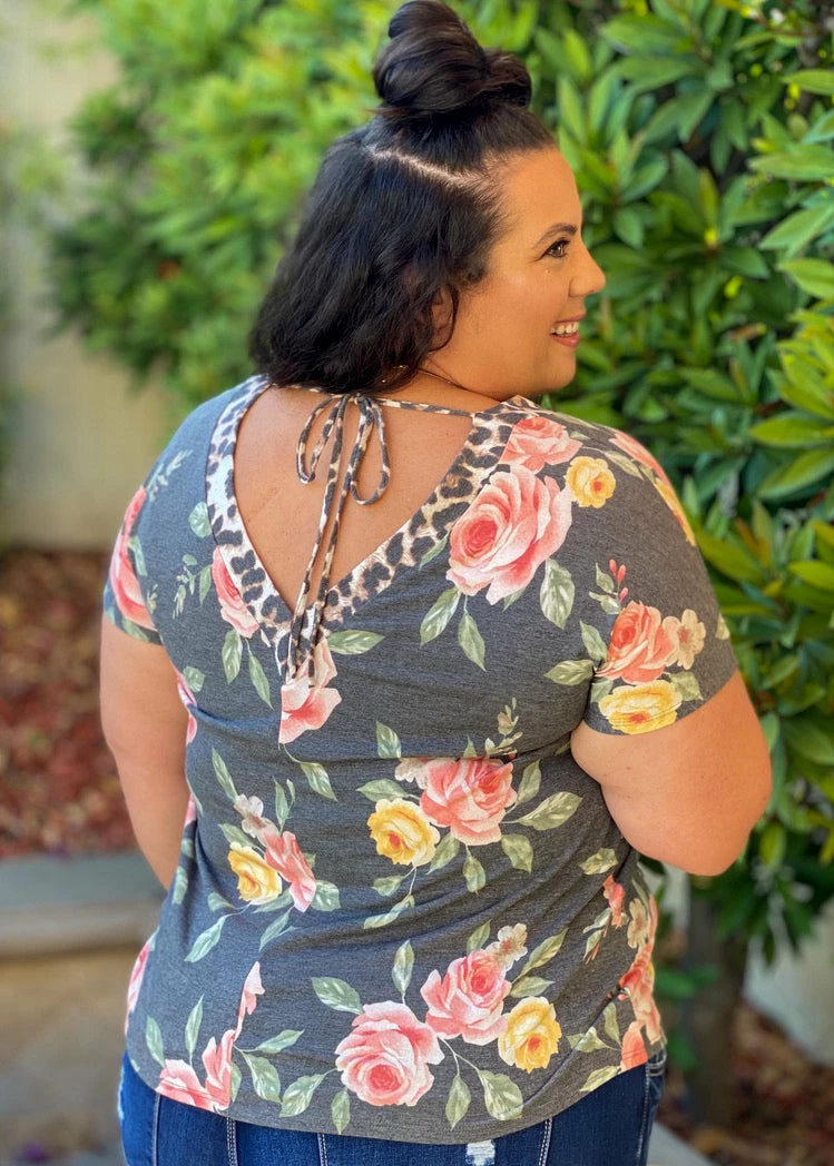 Boutique Simplified Rose Of The Amazon Short Sleeve Top 3 Boutique Simplified Rose Of The Amazon Short Sleeve Top