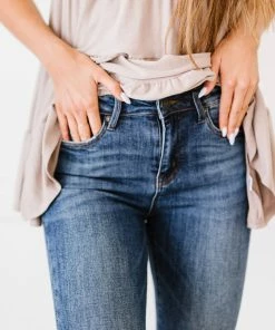 Trendsi RISEN Amber High-Waisted Distressed Skinny Jeans Apparel