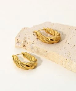 Trendsi Devoted To You Twisted Hoop Earrings