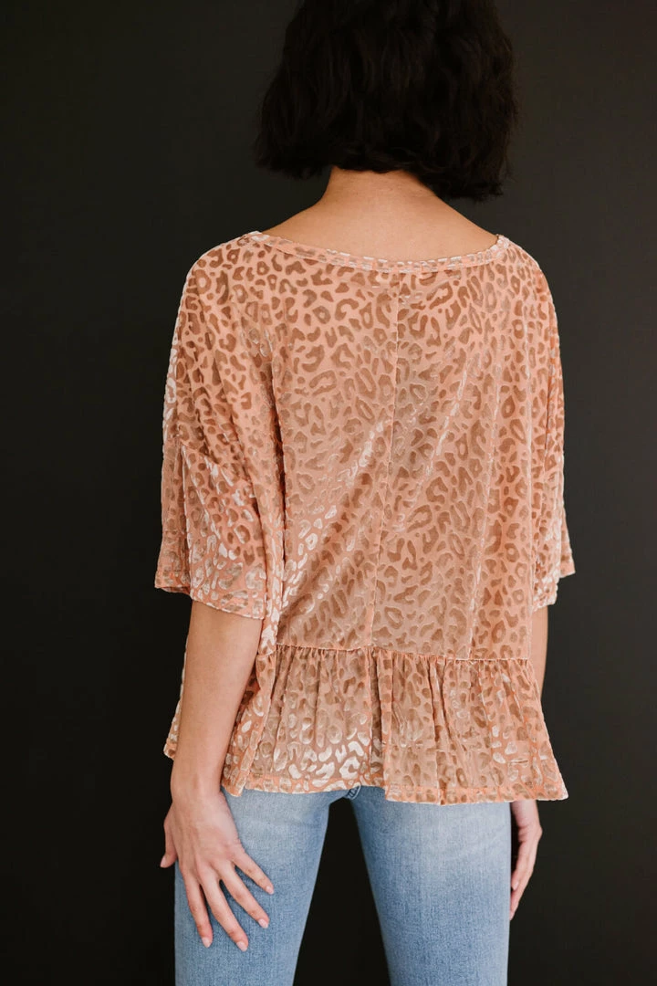 Trendsi Apparel Cheers To You Leopard Burnout Top 12 Trendsi Apparel Cheers To You Leopard Burnout Top