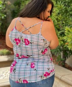 Boutique Simplified Checked In Floral Summer Tunic