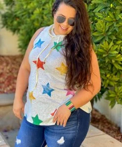 Boutique Simplified Twinkle In Your Eye Tank Hoodie