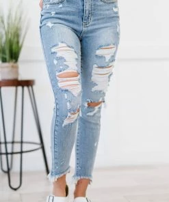 Trendsi Judy Blue Beth High-Rise Distressed Skinny Jeans Apparel