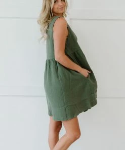 Trendsi Apparel Farmers' Market Button-Up Sleeveless Dress