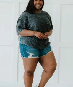 Trendsi Flashback Acid Wash Pocket Tee