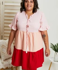 Trendsi Apparel Hailey & Co Sunset Boulevard Color Block Dress