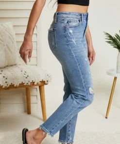Trendsi Judy Blue Tatiana Mineral Wash Relaxed Fit Jeans