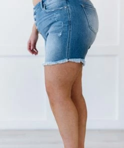 Trendsi Kancan Elizabeth Full Size Frayed Button-Fly Shorts Apparel