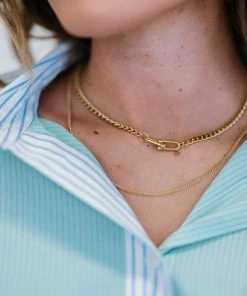 Trendsi Elegant Aesthetics Buckle Detail Double-Layered Necklace 8 Trendsi Elegant Aesthetics Buckle Detail Double-Layered Necklace